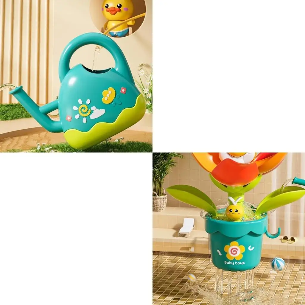 

76HF детская водяная игра подсолнечник для ванны для игрушки Sensory Experience Bange Bool Bool Boubing Toy Water Sprinkler для