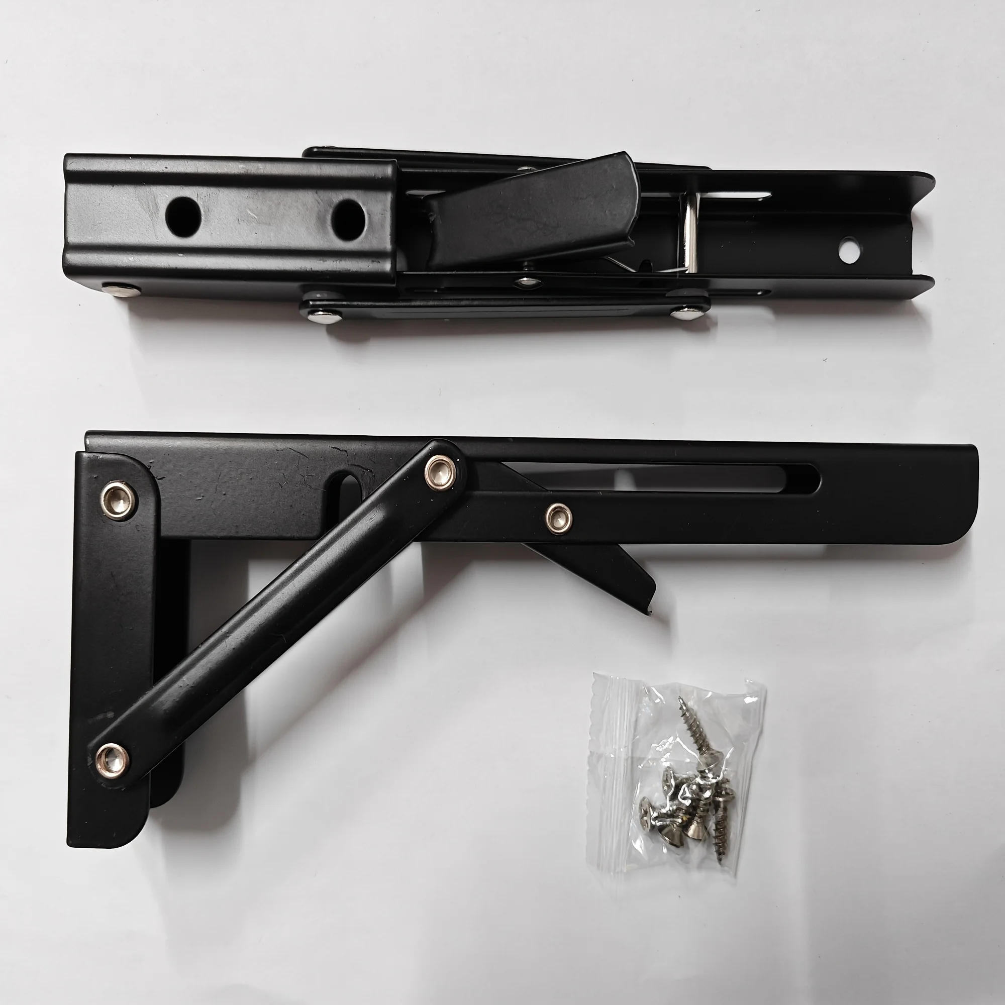 2pcs Stainless Steel Space-Saving Folding Bracket Table Shelf for Campervan, Motorhome, Caravan