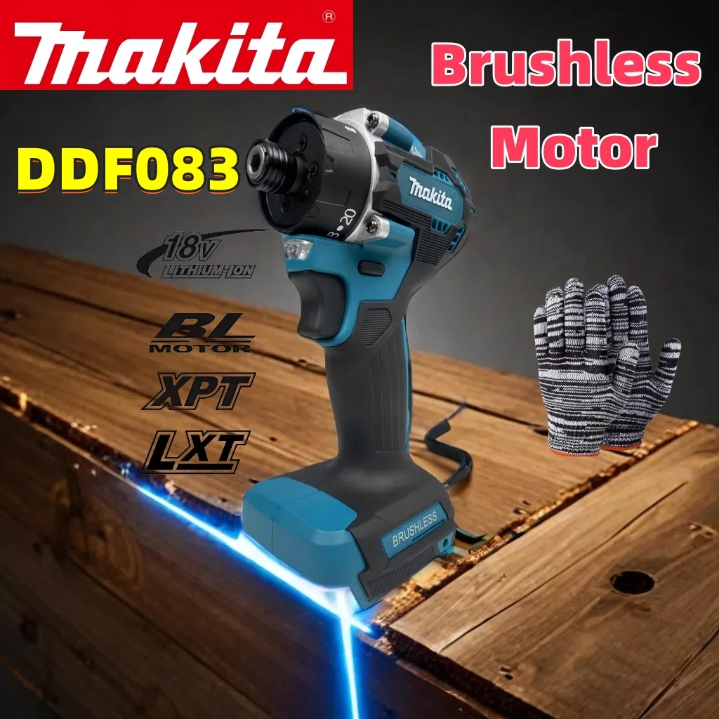 

Makita DDF083 18V Brushless Cordless Driver Drill / DDF083RFE Electric Screwdriver Fit Tighten Screws/Drill Holes 40N.m Torque