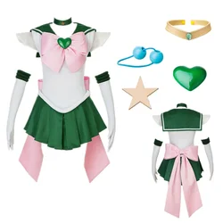 Anime Cosplay Sailor Stars SuperS Kino Makoto SuperS Sailor Jupiter Dress Halloween Cosplay Costume