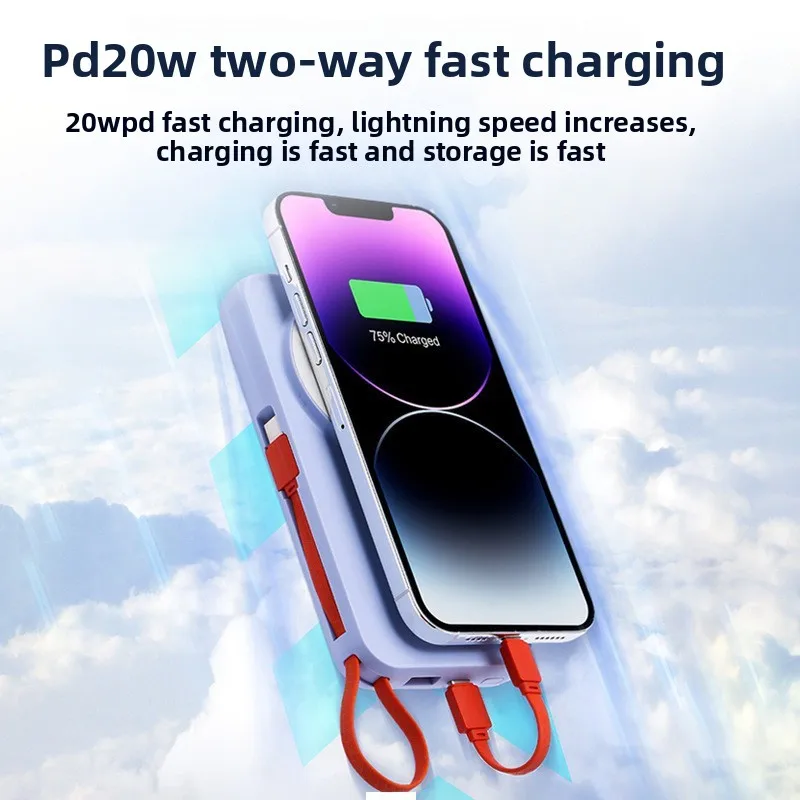   10000 mAh CCCC ertificeerde Power Bank PD20W Snel opladen MagSafe-compatibele apparaten Smartwatches Vliegtuigvriendelijk