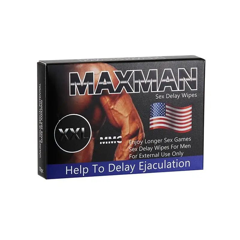 MAXMAN الانتصاب طويلة الأمد تأخير القضيب مناديل التحمل الجنس إطالة الاستخدام الخارجي مكافحة سرعة القذف تأخير مناديل للرجال