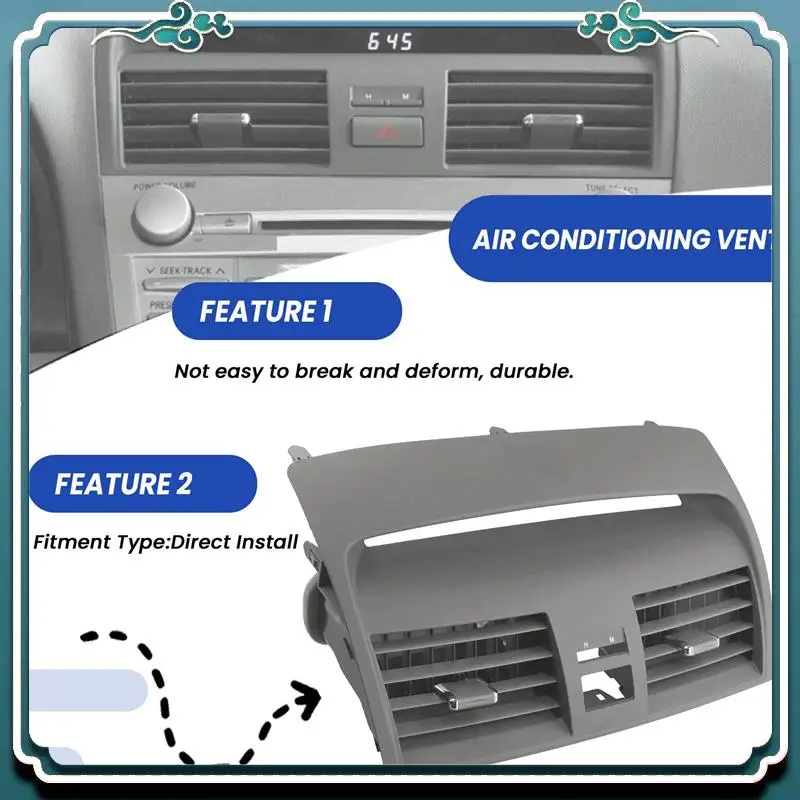 

ABTU-Car Middle Air Conditioner Vent AC Outlet Panel Grille Cover 55660-06130 55660-06040 For Toyota CAMRY AURION 06-11 ACV40