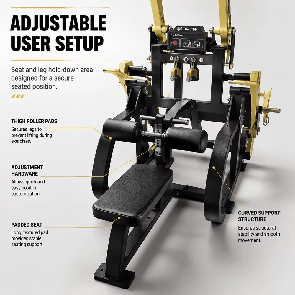 High Quality Commercial Lat Pulldown Machine From - Enhance Back Muscles with Precision-Engineered Fitness Equipment