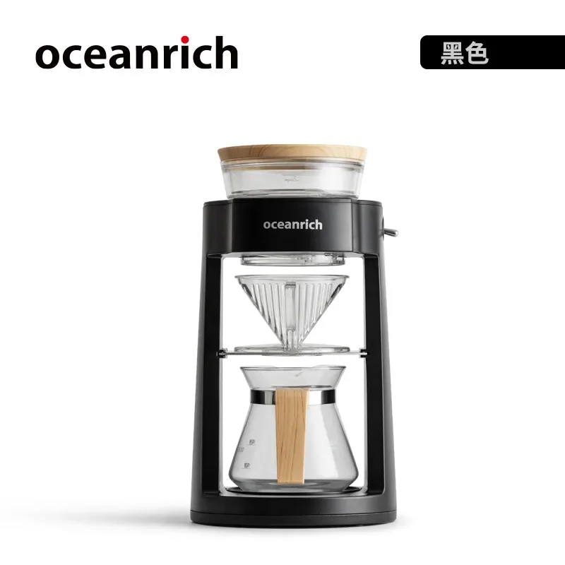 Automatic rotating coffee machine simulating hand-pushed retro double-layer insulation manual coffee grinder steel core