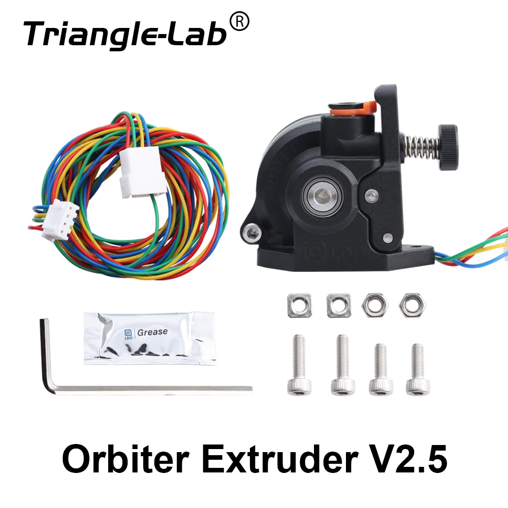 Extrusora Trianglelab Orbiter, V2.5, MOTOR LDO, Compatible con accionamiento directo de doble engranaje, Ender3, CR10, PLA, PEI, TPU, Filamento ABS