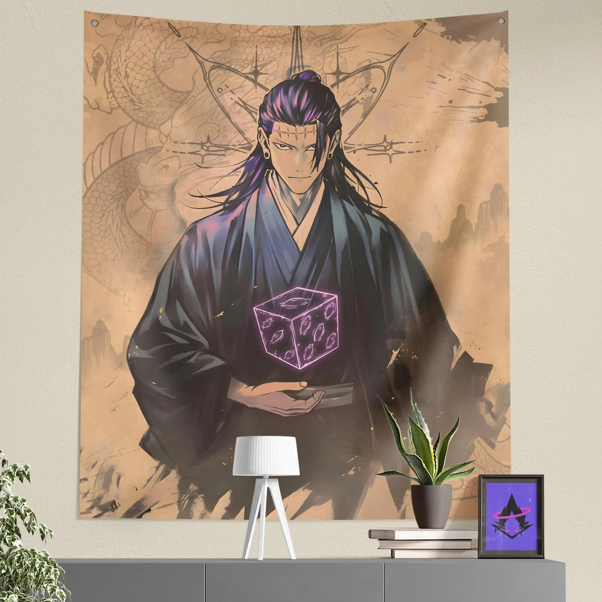 Japanischer Tokyo Jujutsu High Anime Wandbehang Wandteppich, Prison Realm Bedruckte Anime Wandteppiche für Dekor, Anime Geschenke Raumdekoration