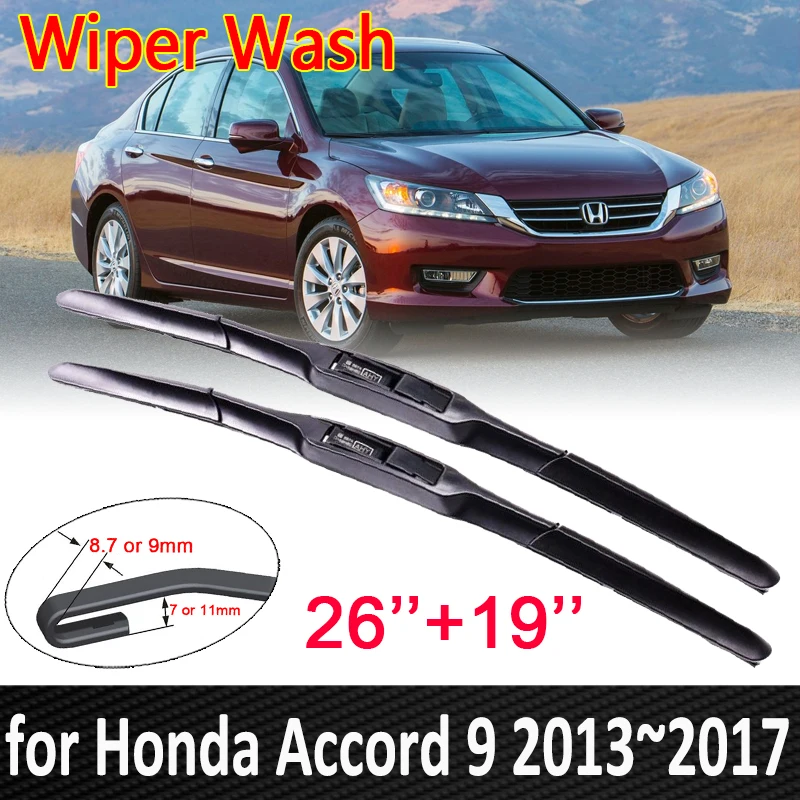 

Для Honda Accord 9 9,5 2013 2014 2015 2016 2017 IX щетки стеклоочистителя переднее окно лобовое стекло автомобильные аксессуары наклейки