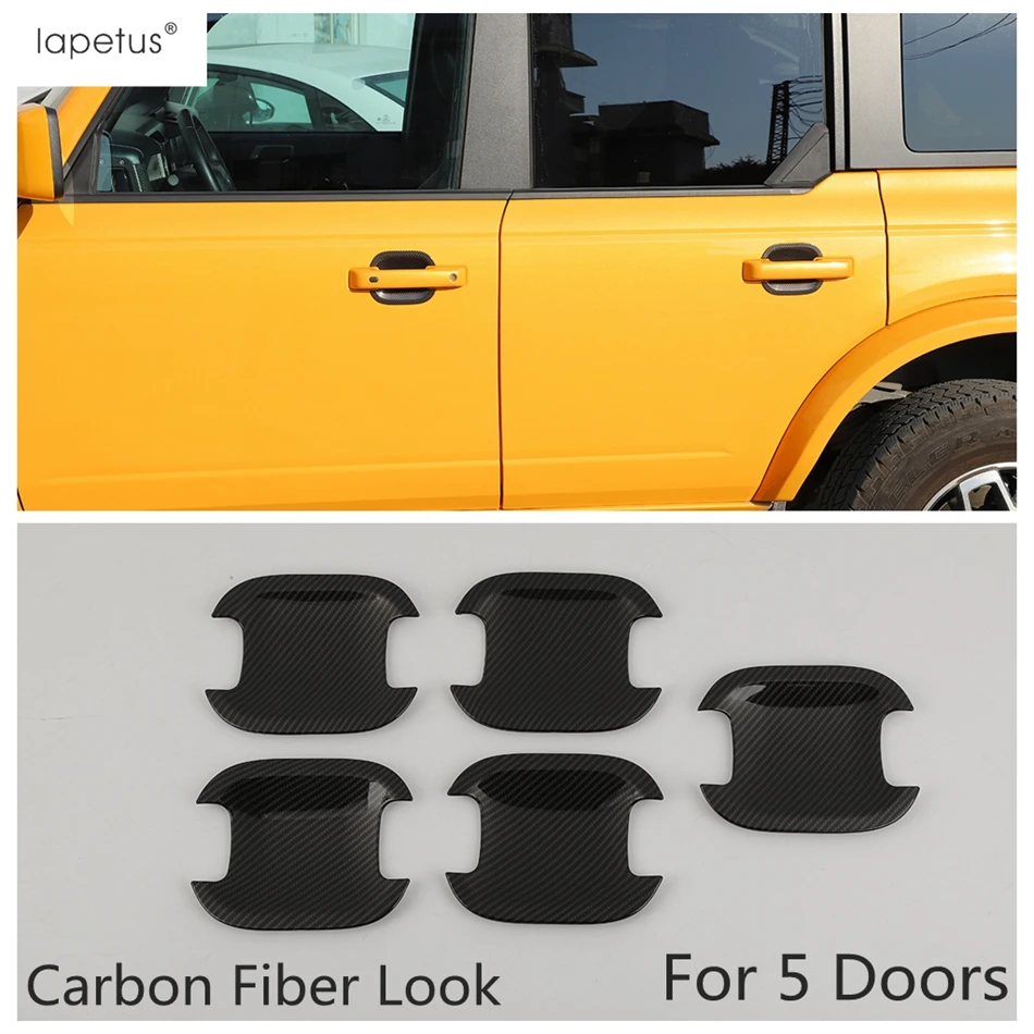 Car Door Handle Bowl Bezel Protection Cover Trim ABS Accessories Exterior Kit For Ford Bronco 2021 - 2025 2 / 5 Doors Version