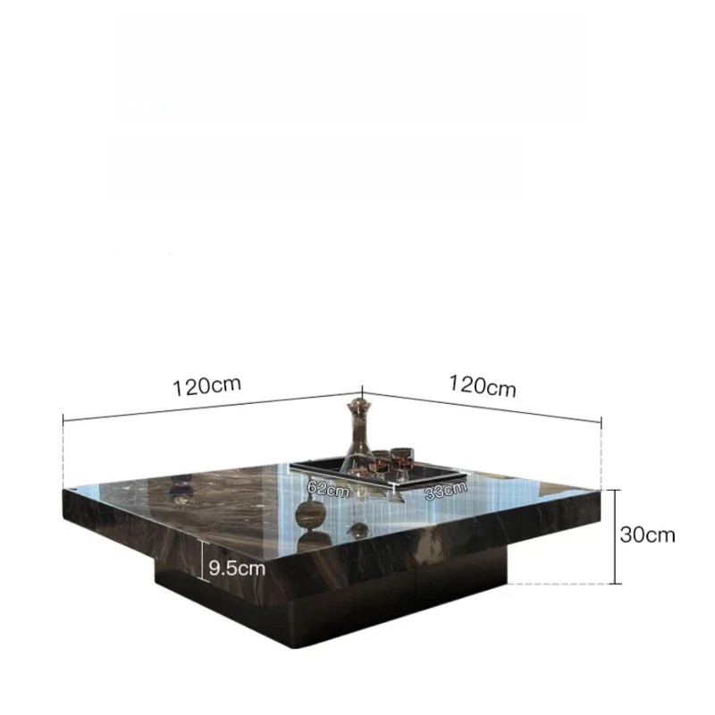 # L High-end Marble Coffee Table Modern Elegant Luxury Creativity Center Tables For Living Room Minimalist Kawowe Furniture