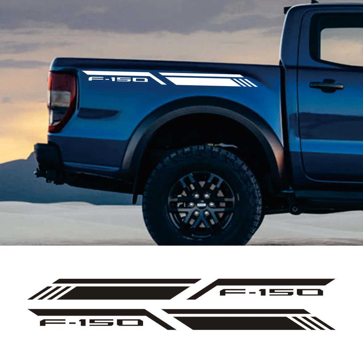 

For Ford F150 Raptor Lariat Limited Pickup Bed Side Sticker Car Stripes Style Decor Decal Truck Vinyl Cover Auto Accessories