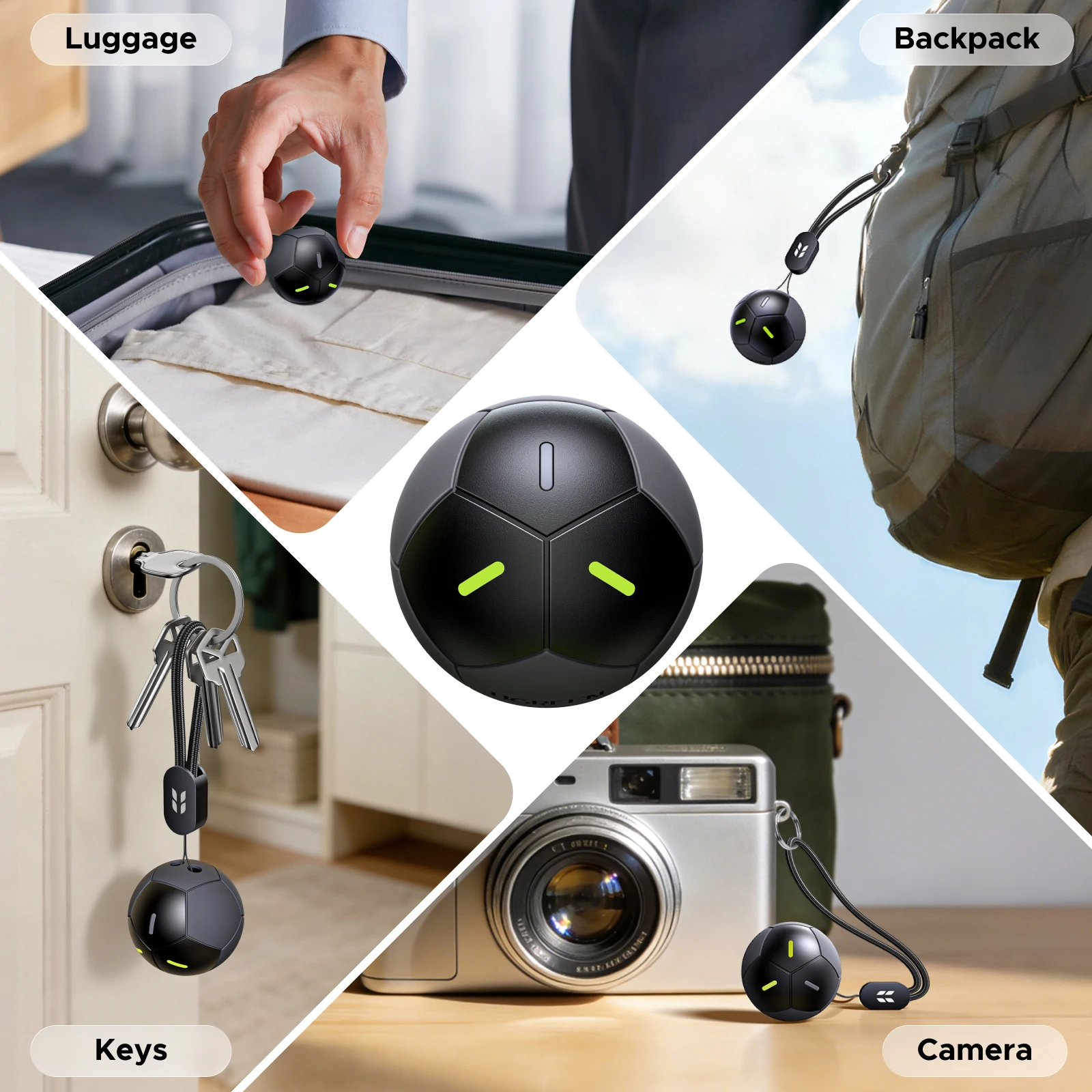Soccer-Shaped Smart Tracker, Apple Find My, 5-Year Battery, IP68