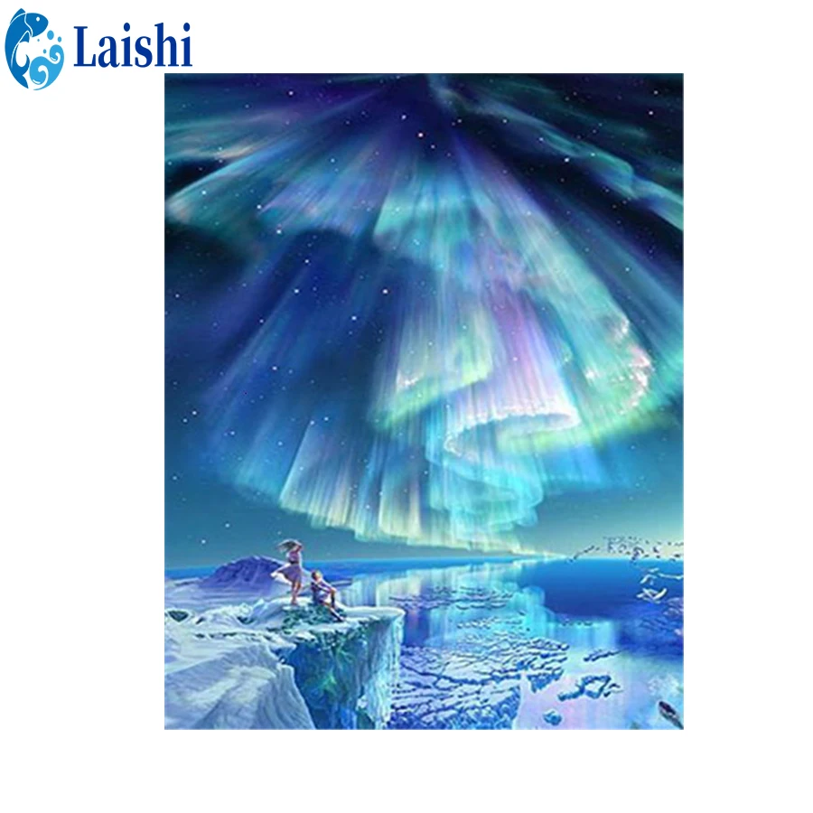 

3D Diy Diamond Painting Arctic scenery, aurora Art Diamond Picture full drill Cross stitch Mosaic Gift Home Wall Decoration