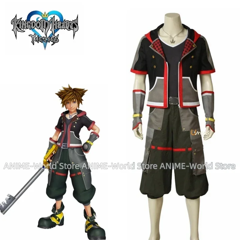 Anime Game Kingdom Hearts III Sora Cosplay Costume Outfit Uniform Full Suit Halloween Carnival Costumes