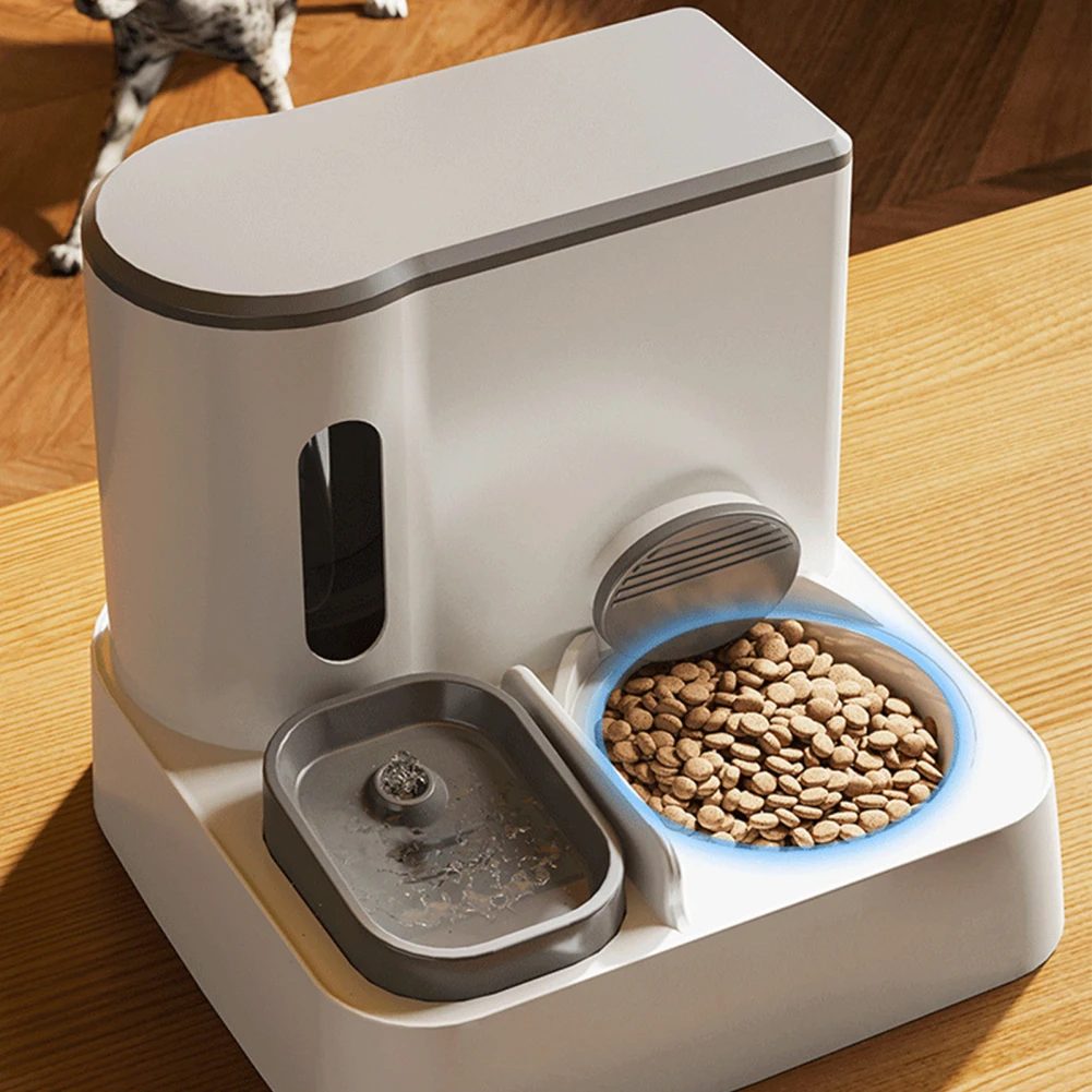 

Automatic Cat Food Water Dispenser Set 2 In 1 Auto Cat Feeder Water Dispenser Food And Water Bowl Set For Dogs Cats