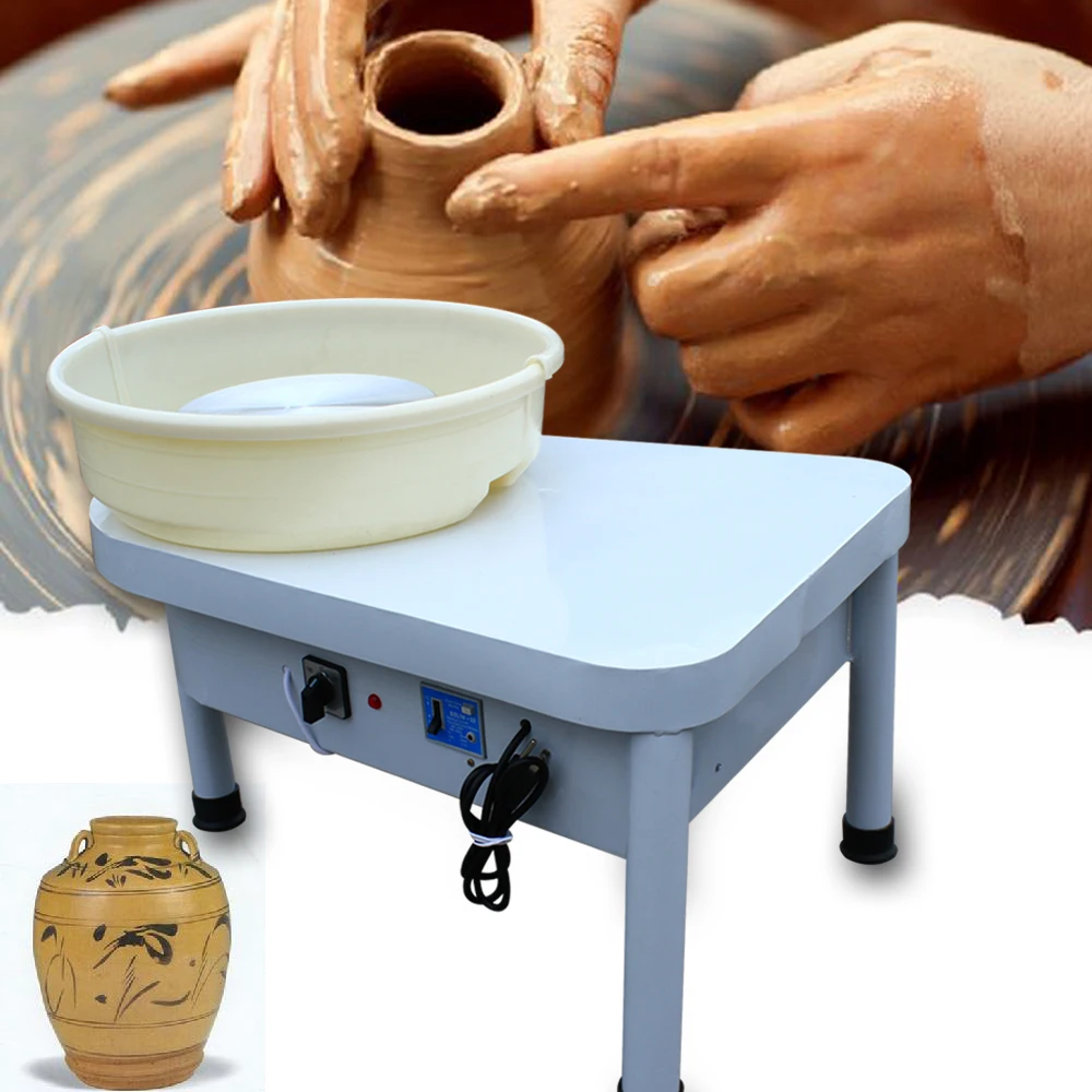 Professional Portable Pottery Wheel with Foot Pedal - Reversible Rotation & User-Friendly Design for All Skill Levels