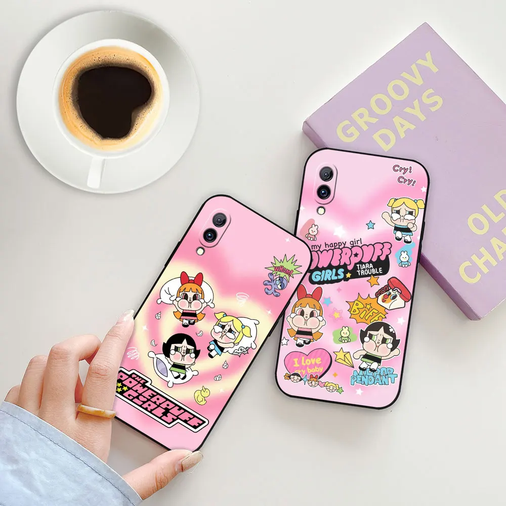 The P-Powerpuff Girls Case For VIVO Y02 Y02S Y15S Y16 Y17 Y19 Y20 Y21 Y22S Y27 Y28 Y35 Y36 Y50 Y51 Y72 Y76 Y77 Y78 Y91 Y93 5G