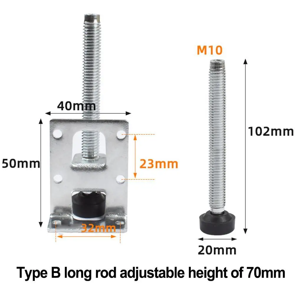 1 pc nábytek nivelační nohou těžký celní poplatek výšku zajišťovač nastavitelný šrouby noha blok výšku enhancement podpora pro skříň stůl