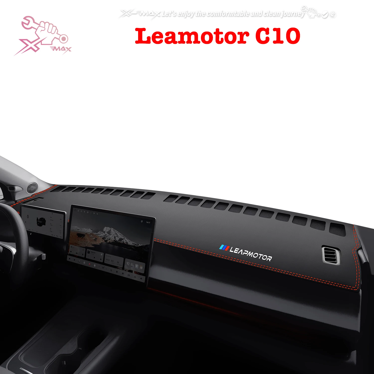 

Коврик для приборной панели автомобиля с левым рулем для Leamotor C10 2024-2026, световой блок, коврик для центральной консоли, коврик для приборной панели, солнцезащитный коврик