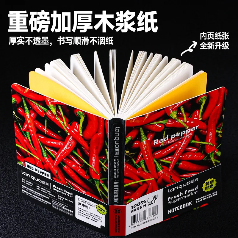 64K Fresh Supermarket Notebook All-round Handbook Painting Thickened Bag Back Notebook Can Be Shared Evenly Notepad Notebook