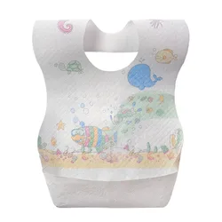 10/20pcs Disposable Baby Bib for Boys Girls Individually Packaged Hygienic Soft Leakproof Cartoon Non-woven Disposable Kids Bibs