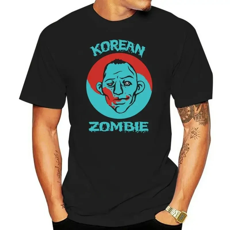 Korean zombie heart back printed pattern street fashion street wear fashion casual men women general short-sleeved T-shirt