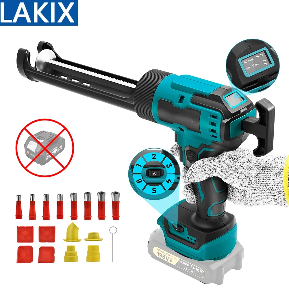 

Cordless Electric Glue Gun for Makita 18V Battery 6 Speeds Glass Glue Caulking Gun Door Window Adhesive Sewing Gun Power Tool