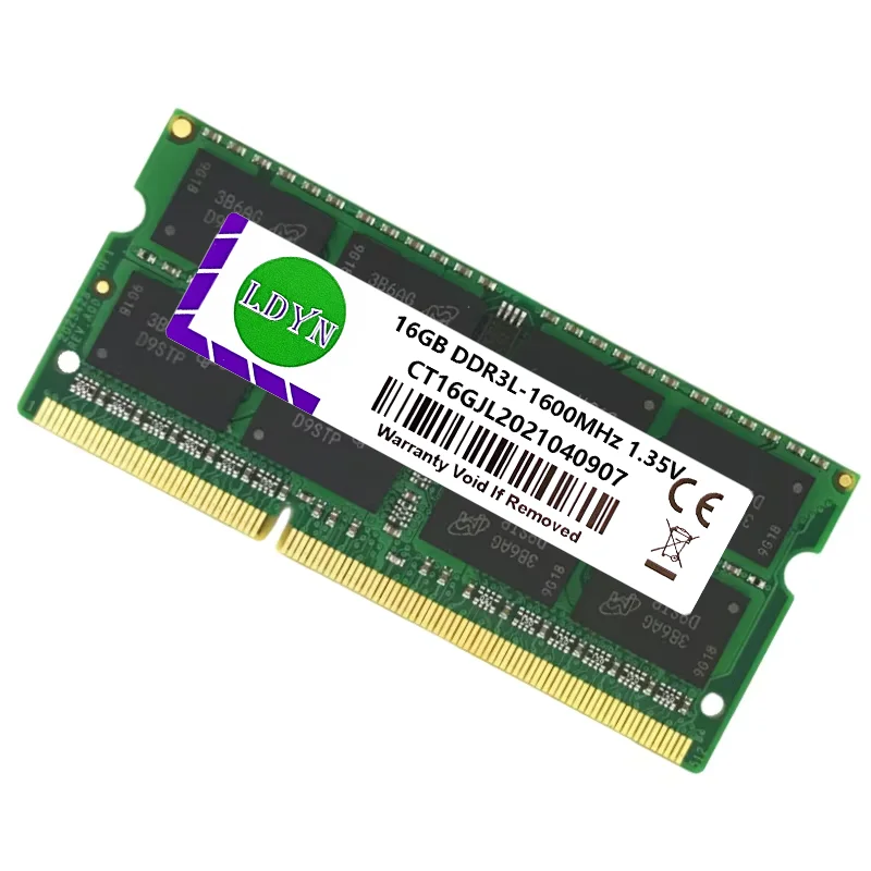 DDR3L 16GB 1600MHZ ذاكرة الوصول العشوائي للكمبيوتر المحمول PC3L-12800 غير ECC غير مخزنة 1.35V CL11 2Rx8 204 Pin SODIMM ذاكرة الوصول العشوائي للكمبيوتر المحمول #3