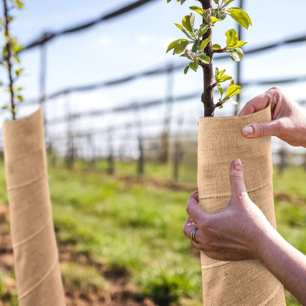 

12cm Wide Long Tree Protector Linen Cloth Plants Cover Sun-blocking Guard Garden Supply Winter Tree Warm Cloth Wrap