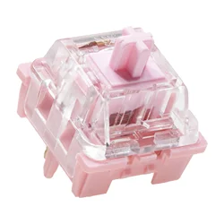 KTT Rose Linear Switch for Mechanical Keyboard, PC PA POM, Pink Lubed Factory, 63g, MX