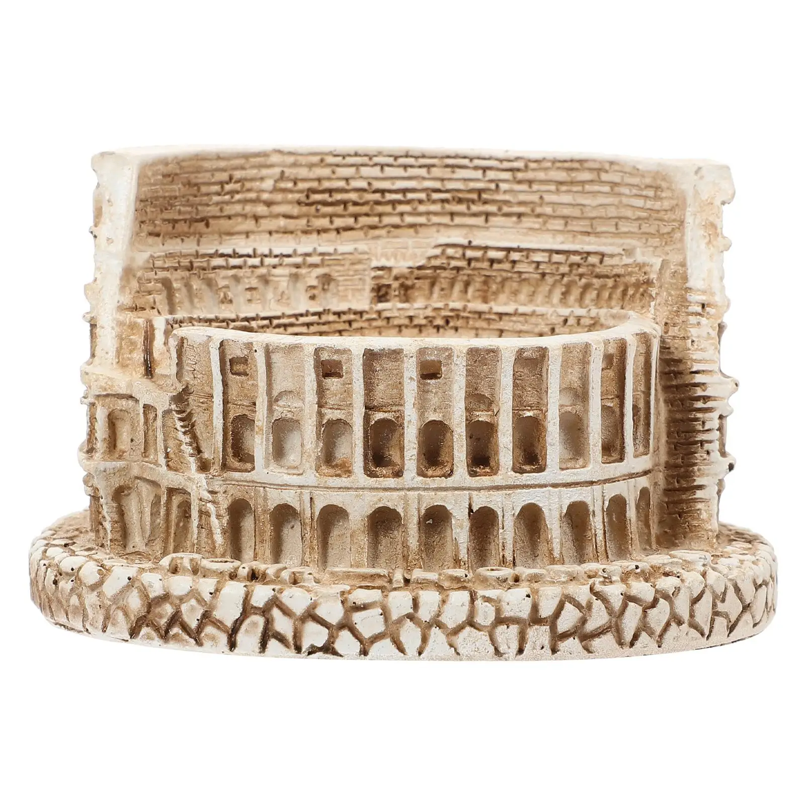 

1Pc Roman Colosseum Statue Retro Decor Fish Tank Adorn Travel Souvenir Unique Design Resin Figurine Home Desktop nament