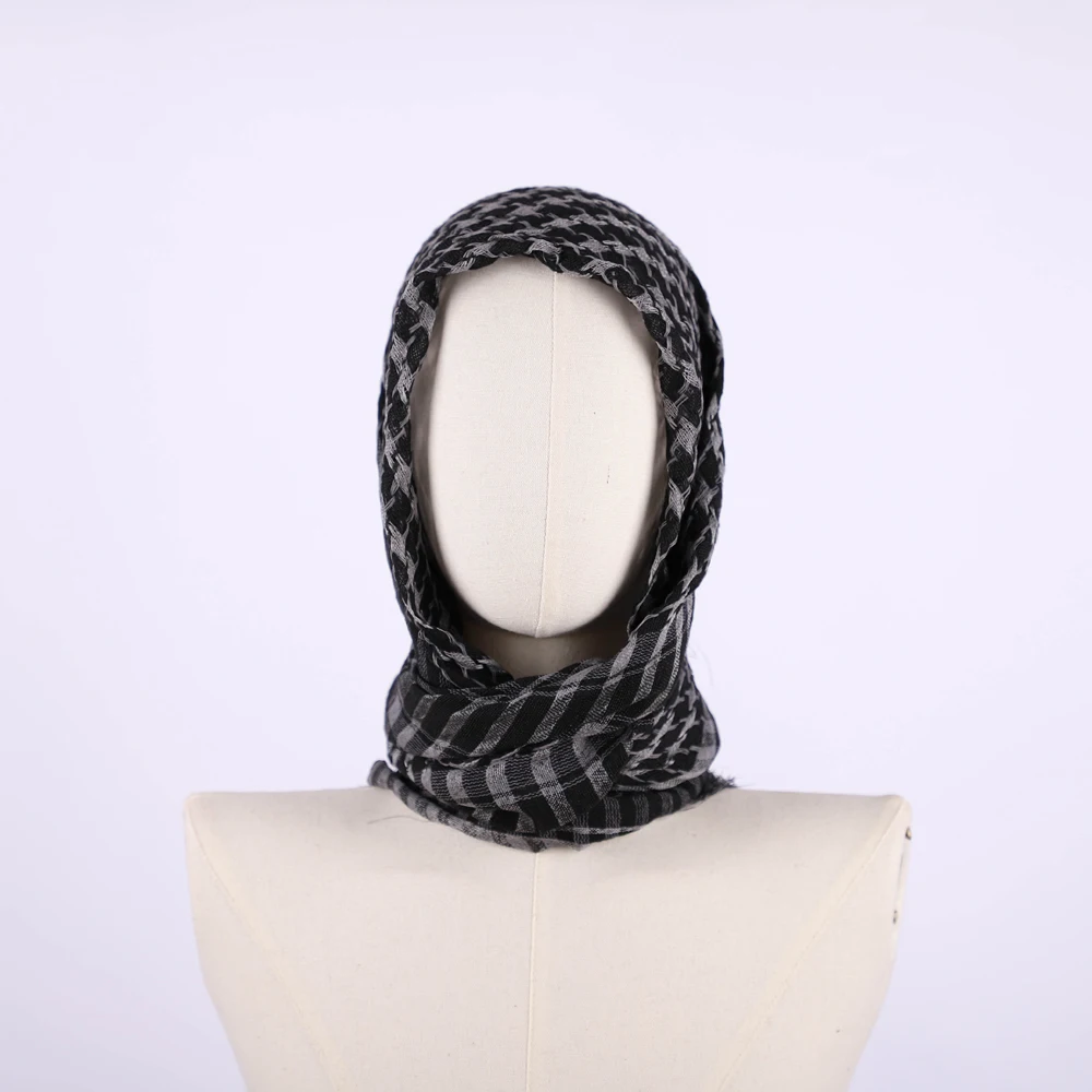 Pled pomarańczowy damski turban chusta na głowę projektant muzułmańskie hidżaby wiosna jesień miękka osłona na włosy chusty na głowę szale Headwrap