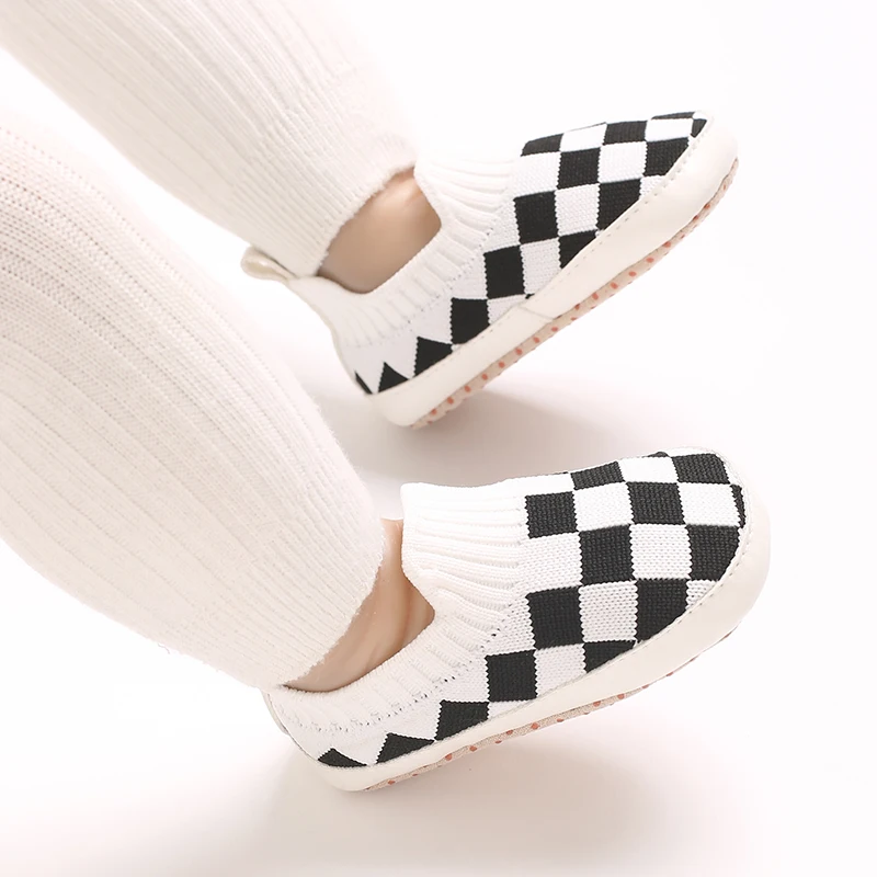 Klassische karierte Sportschuhe für Kleinkinder, Jungenschuhe für Mädchen, atmungsaktive Mesh-Baumwollsohle, lässig, Sport, 0–18 Monate, Baby Walk – Detail 9