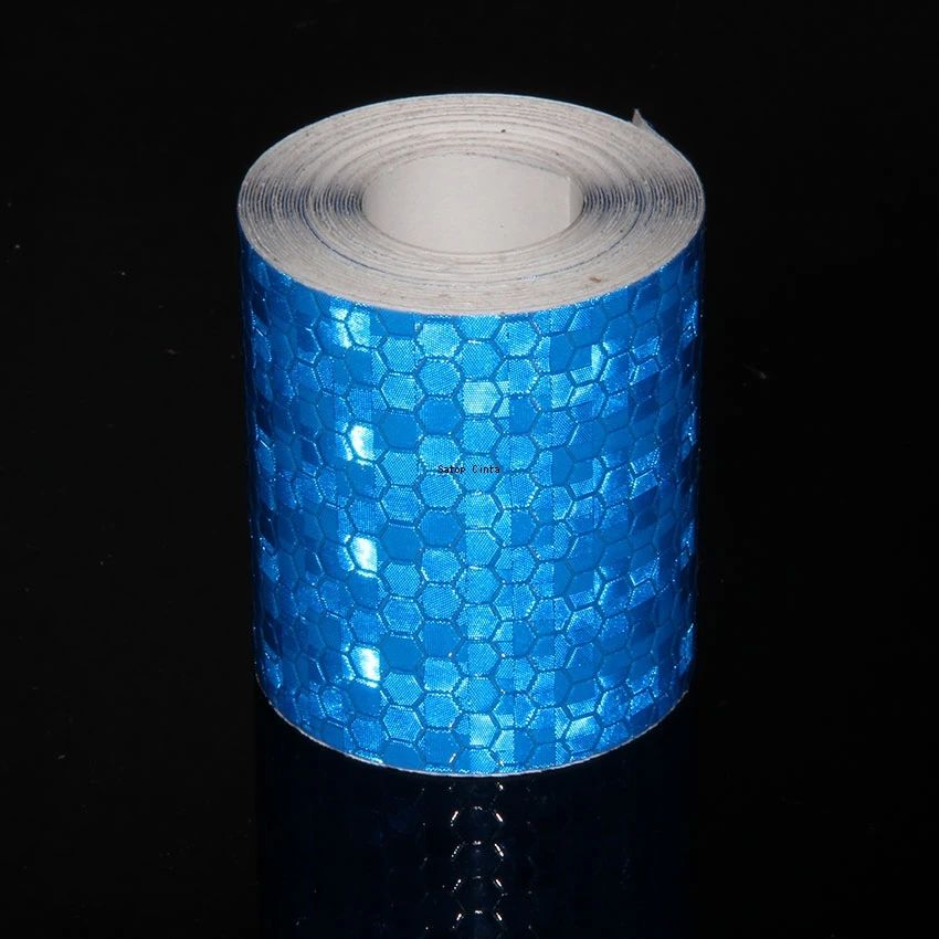 5cm*3m Blue Reflective Bicycle Sticker Waterproof Strong Adhesive Safety Warning Tape Reflector Conspicuity Strip For Motorcycle