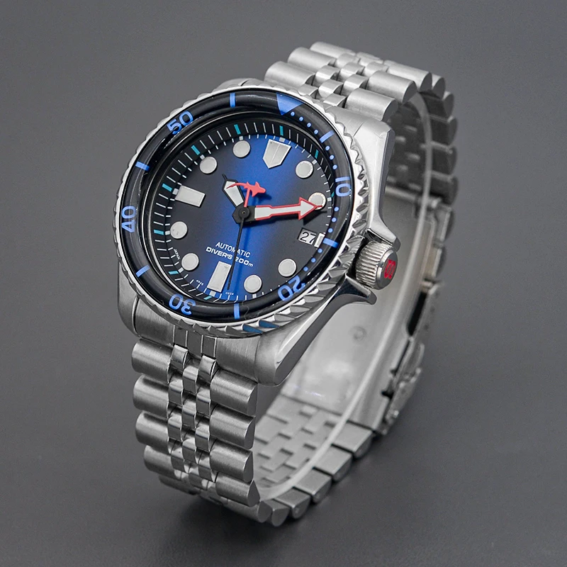 Nieuw ontwerp SKX007 herenhorloge Fit NH36 Automatisch uurwerk 316L roestvrij staal saffierglas 200M waterdicht horloge Horloge
