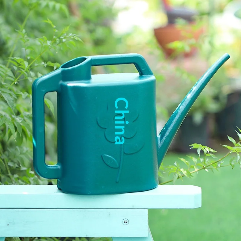 4L Large Capacity Home Use Flower Watering Pot Thick Plastic Long Mouth Watering Can for Garden Care