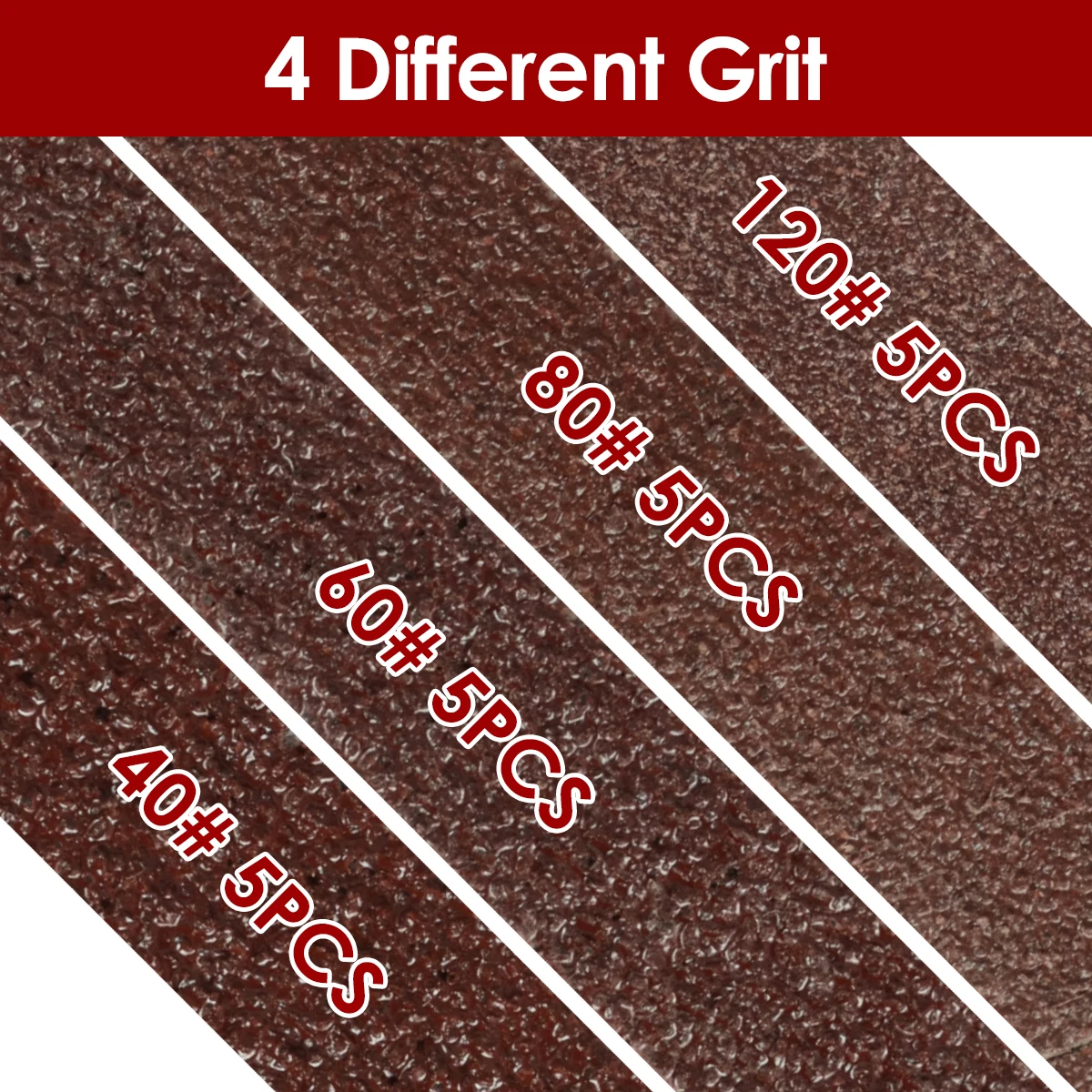 20 قطعة 13x457 مللي متر أحزمة صنفرة أكسيد الألومنيوم 40/60/80/120 حصى ساندر حزام جلخ لصنفرة الخشب والمعادن والبلاستيك #5