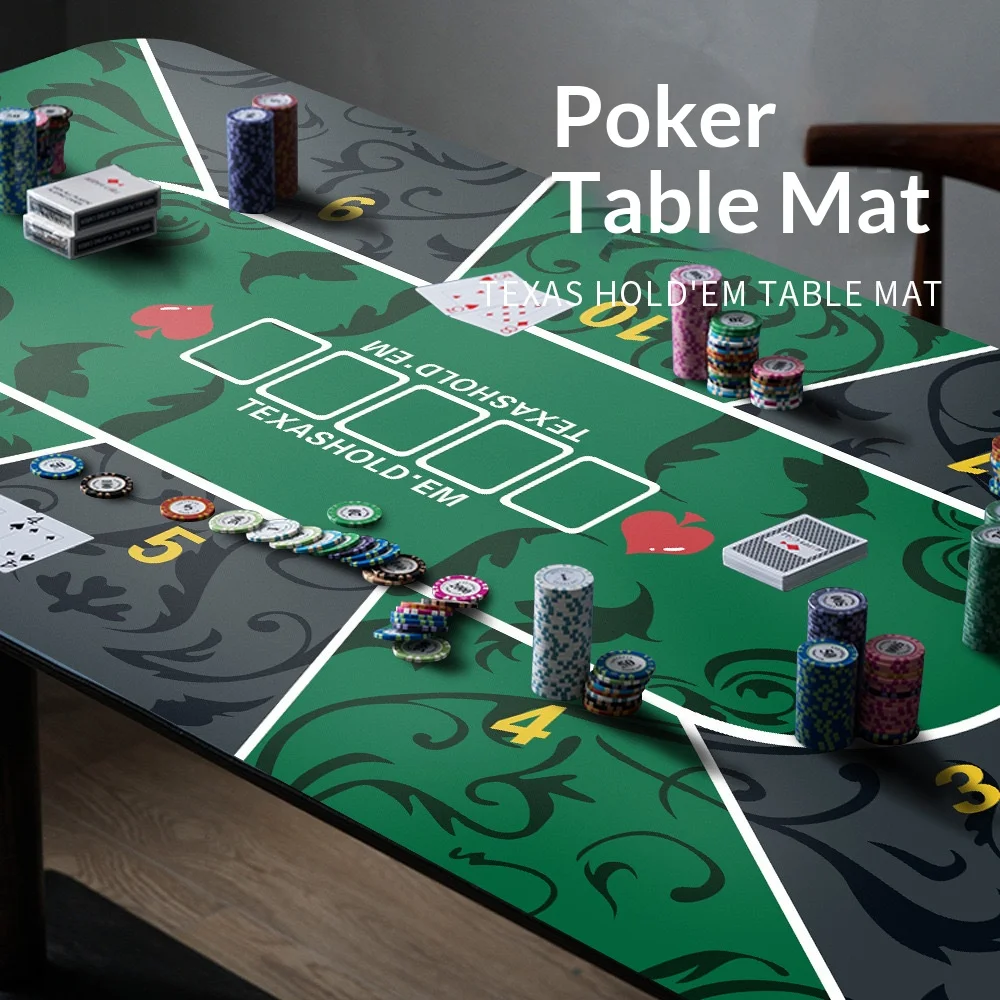 

Коврик для стола Texas Hold'em, большой резиновый коврик для стола с шахматными картами, противоскользящий коврик для ПК, аксессуары для стола, игровые коврики, расширенный коврик