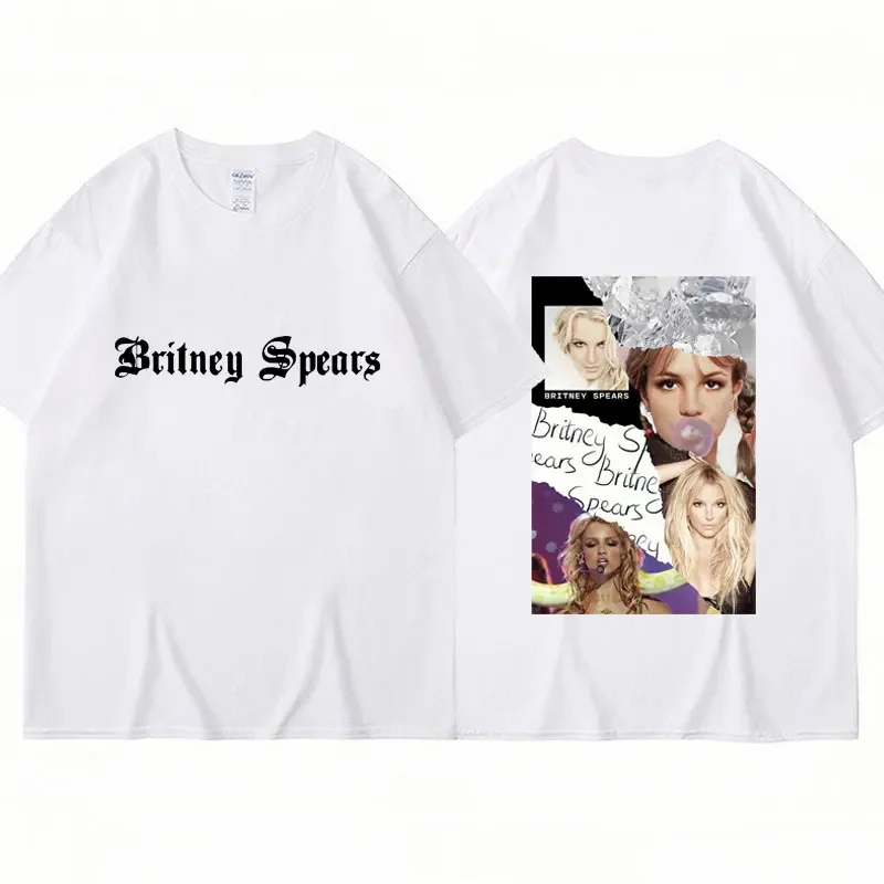 Singer Britney Spears Beautiful Photo T-Shirt Fashion Design Hip Hop T Shirts Men Women Oversized Casual Cotton Classic T Shirt