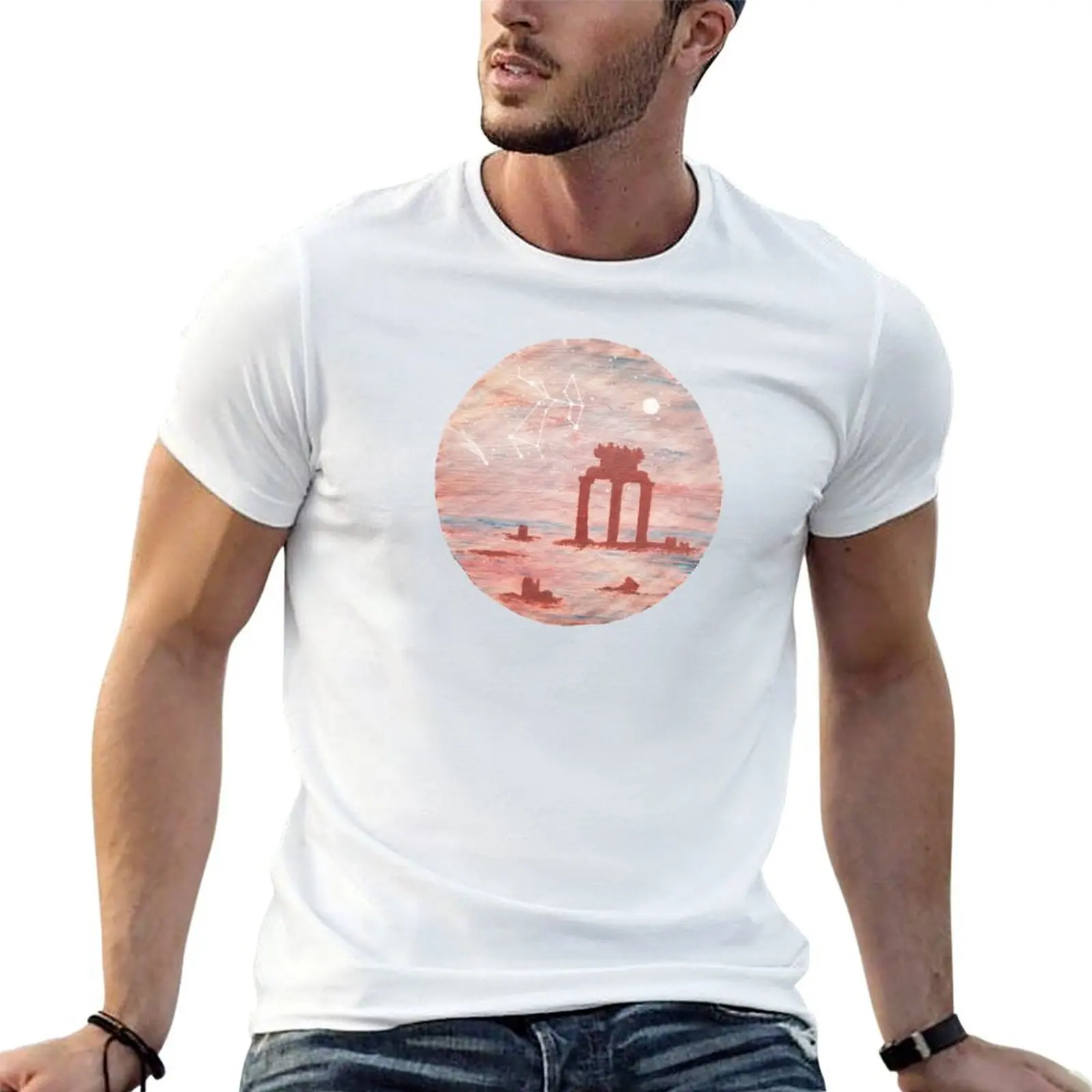 

Ancient Greece Temple of Athena - Sagittarius T-Shirt t shirts for man graphic tees man t shirt heavy cotton T-Shirt