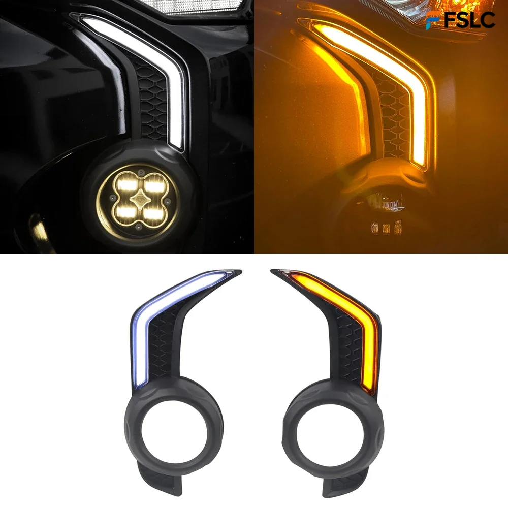 

⭐ Оригинальный ⭐ Комплект из 2 светодиодных противотуманных фар для переднего бампера с ДХО (дневными ходовыми огнями) для Toyota 4Runner 2014-2024