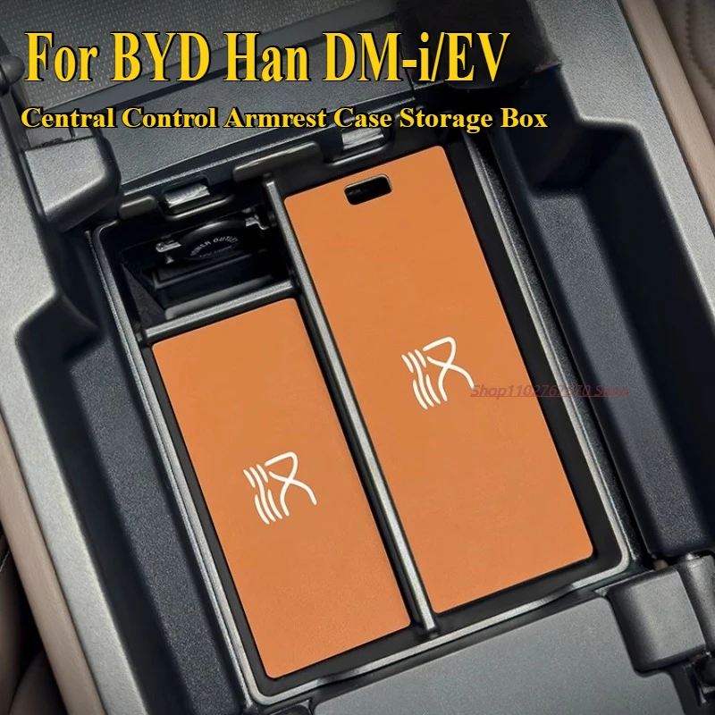 

For BYD Han DM-i/EV Central Control Armrest Case Storage Box Organize Car Interior Modification Accessories