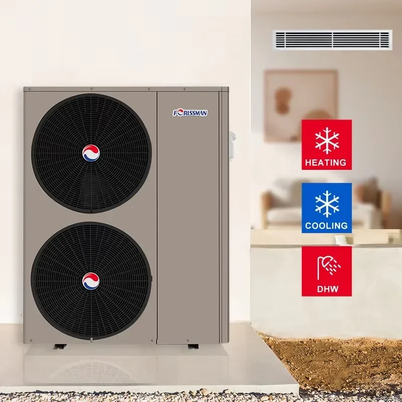R32 Monoblock DC Inverter Heat Pump Floor Heating Systems Air Water Heating Cooling Outdoor Household Stainless Steel Electric