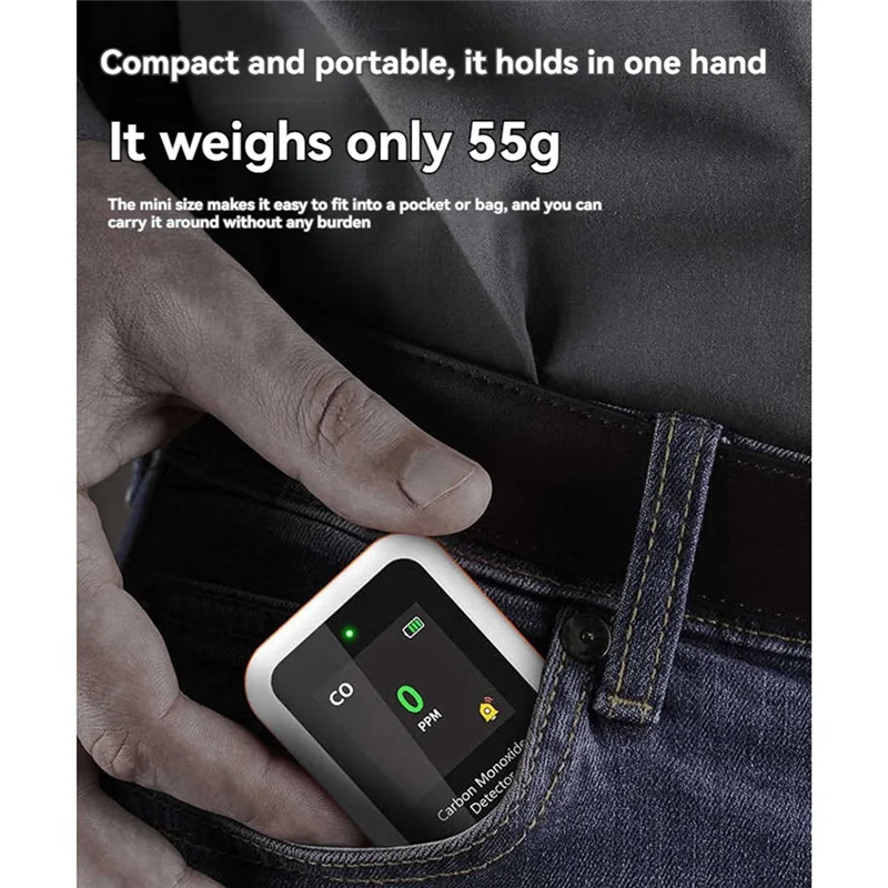 【Shopper’S-Favorite!】CO Carbon Dioxide Detector With Alarm, Portable Carbon Monoxide Concentration Detection Unit