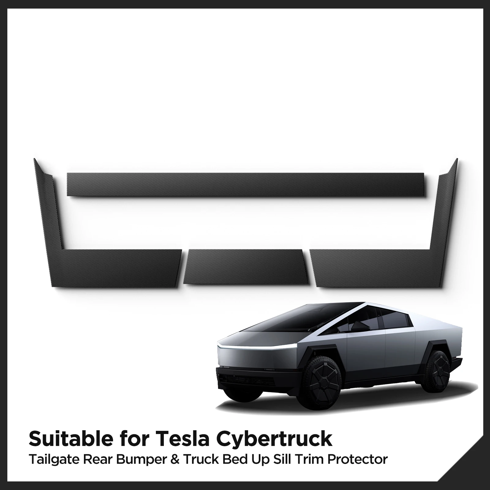 For Tesla Cybertruck 2024 Rear Bumper Tailgate Protection Mat TPE Trunk Cover Anti-dirty Pad Trim Car Pickup Truck Accessories