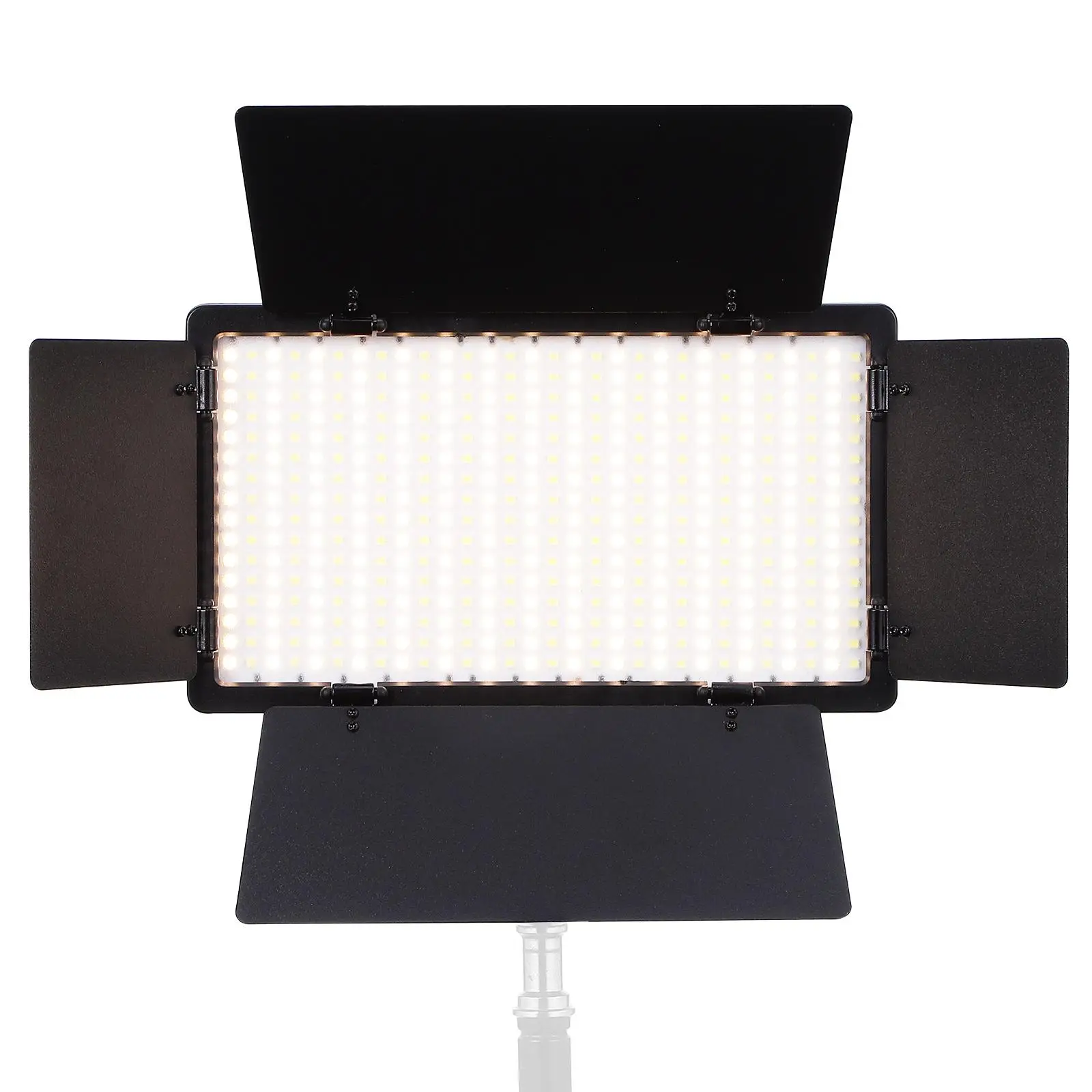

600 Flat Panel Light Photography LED Video Recording Fill Light Adjustable Barn Doors Black Led Lights Studio Lighting Photo