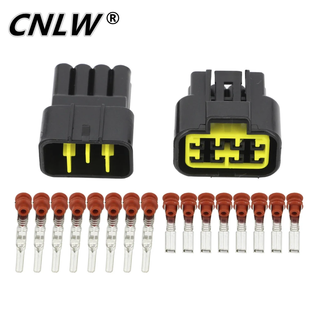 

50 Sets 8 Pin 2.3 MM Electric Black Plug Automotive Waterproof Male Female Connector FW-C-8F-B FW-C-8M-B DJ7081Y-2.3-11/21