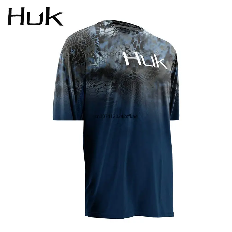 

НОВЫЕ рубашки для рыбалки, мужские летние уличные короткие HUK 2023, трикотажные изделия для рыбалки с рукавами, защита для рыбной одежды, дышащая одежда для рыбалки