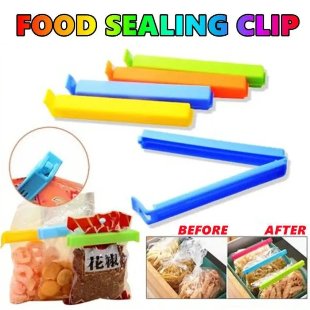 5/10Pc Afdichting Zak Clips Plastic Herbruikbare Draagbare Keuken Klem Afdichting Zak Opbergtas Voor Conservering Snack Vers Voedsel