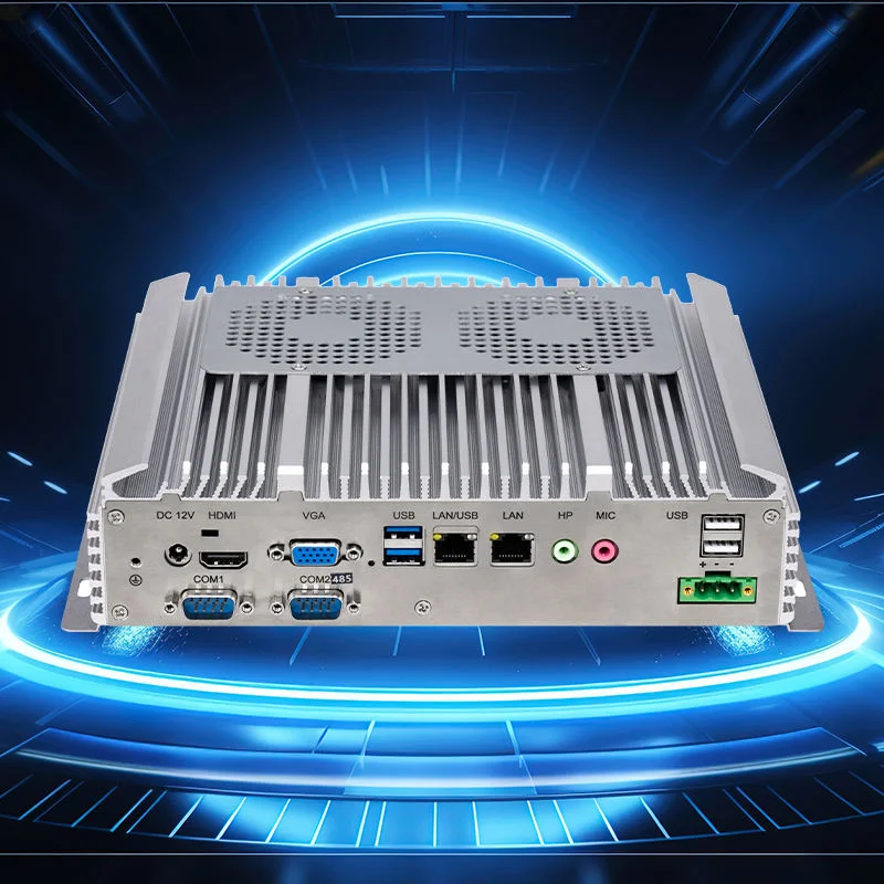 Industrial Computer Intel Core i7 12th 13th 14th Gen H610 Mini PC 2 DDR4 Max 128GB M.2 NVMe Dual LAN 6 COM Windows 11